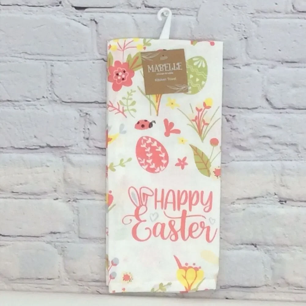 🌷Happy Easter🌷 3 Pc Kitchen Set Spring Pastel Dish Towel/Pot Holder/Oven Mitt
